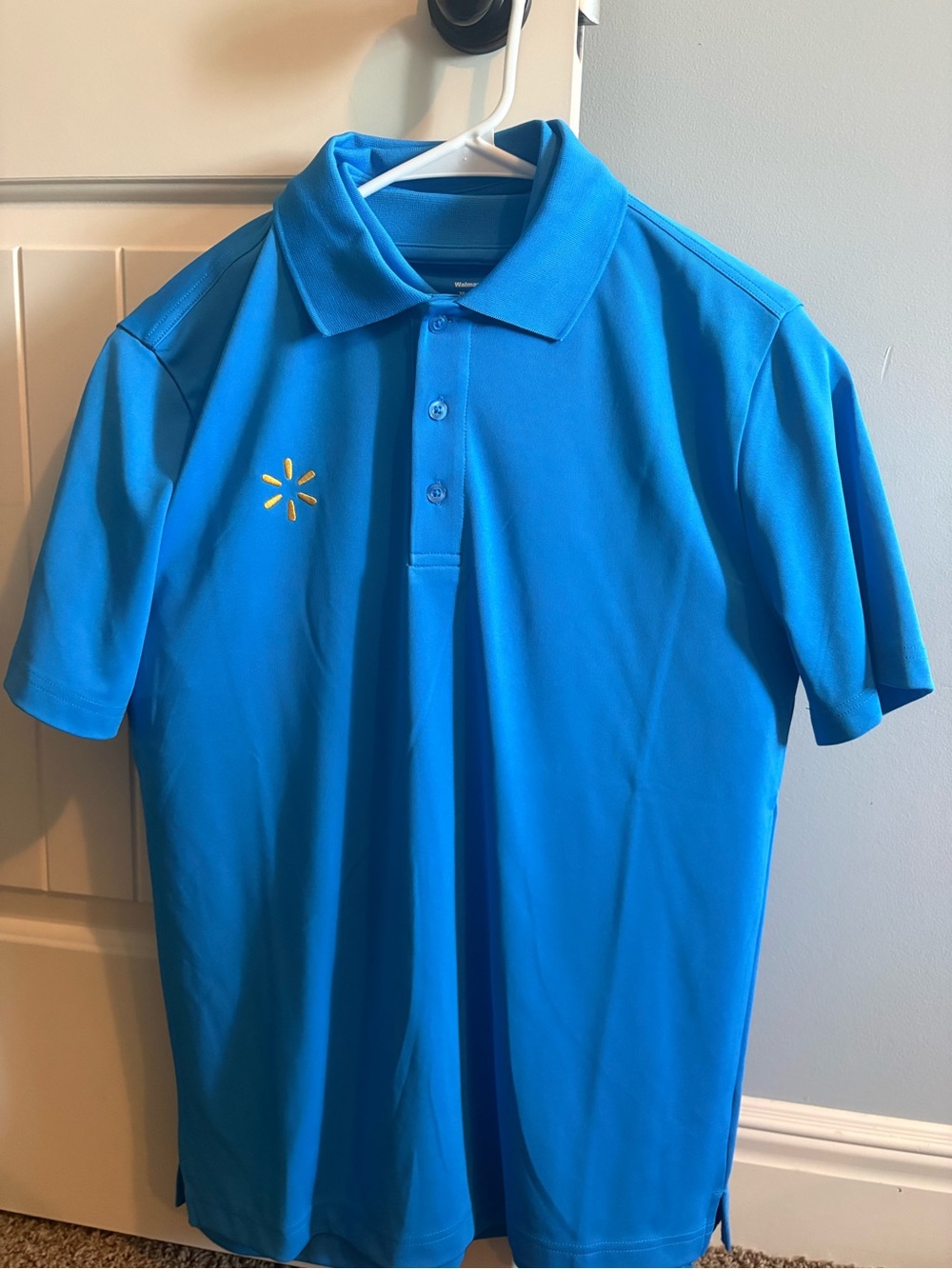 Men’s Bright Blue Polo Shirt with Subtle Logo